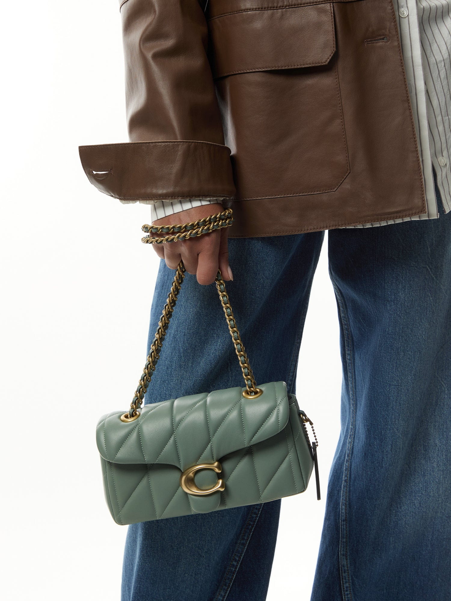 Túi Coach Tabby Shoulder Bag 20 With Pillow Quilting Nappa Leather Sage CP149 13