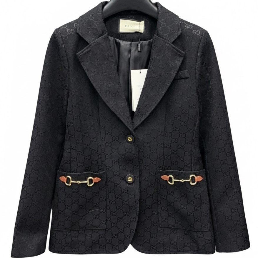 Áo khoác vest vàng đen Gucci 1