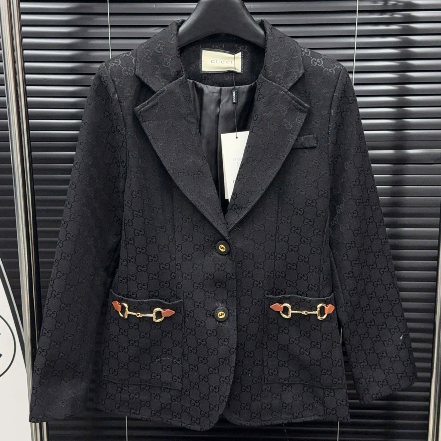 Áo khoác vest vàng đen Gucci 7