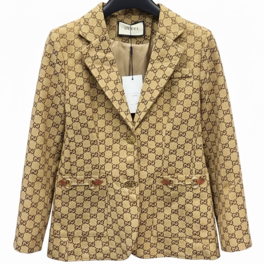 Áo khoác vest nữ màu vàng Gucci 4