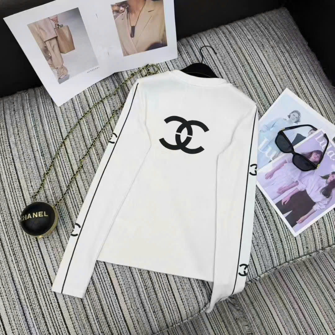 Áo thun Chanel ôm tay dài cổ tròn 8