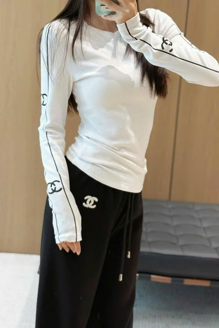 Áo thun Chanel ôm tay dài cổ tròn 10