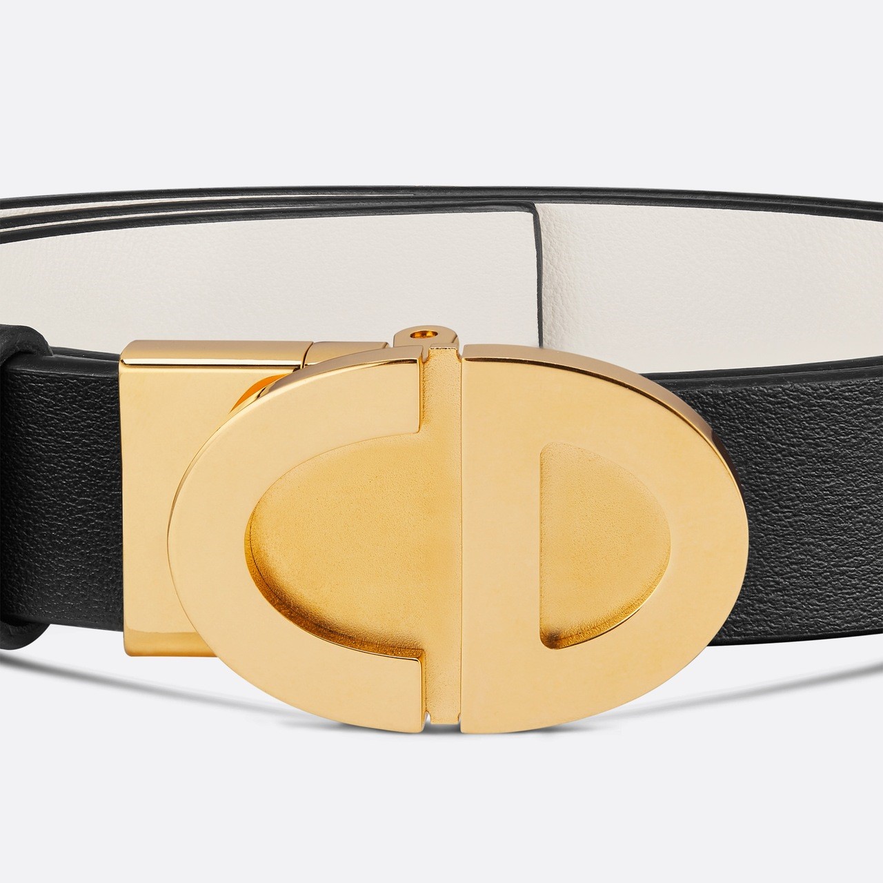DÂY NỊT 2 MẶT FOREVER DIOR REVERSIBLE BELT BLACK AND LATTE SMOOTH CALFSKIN 22 MM 3