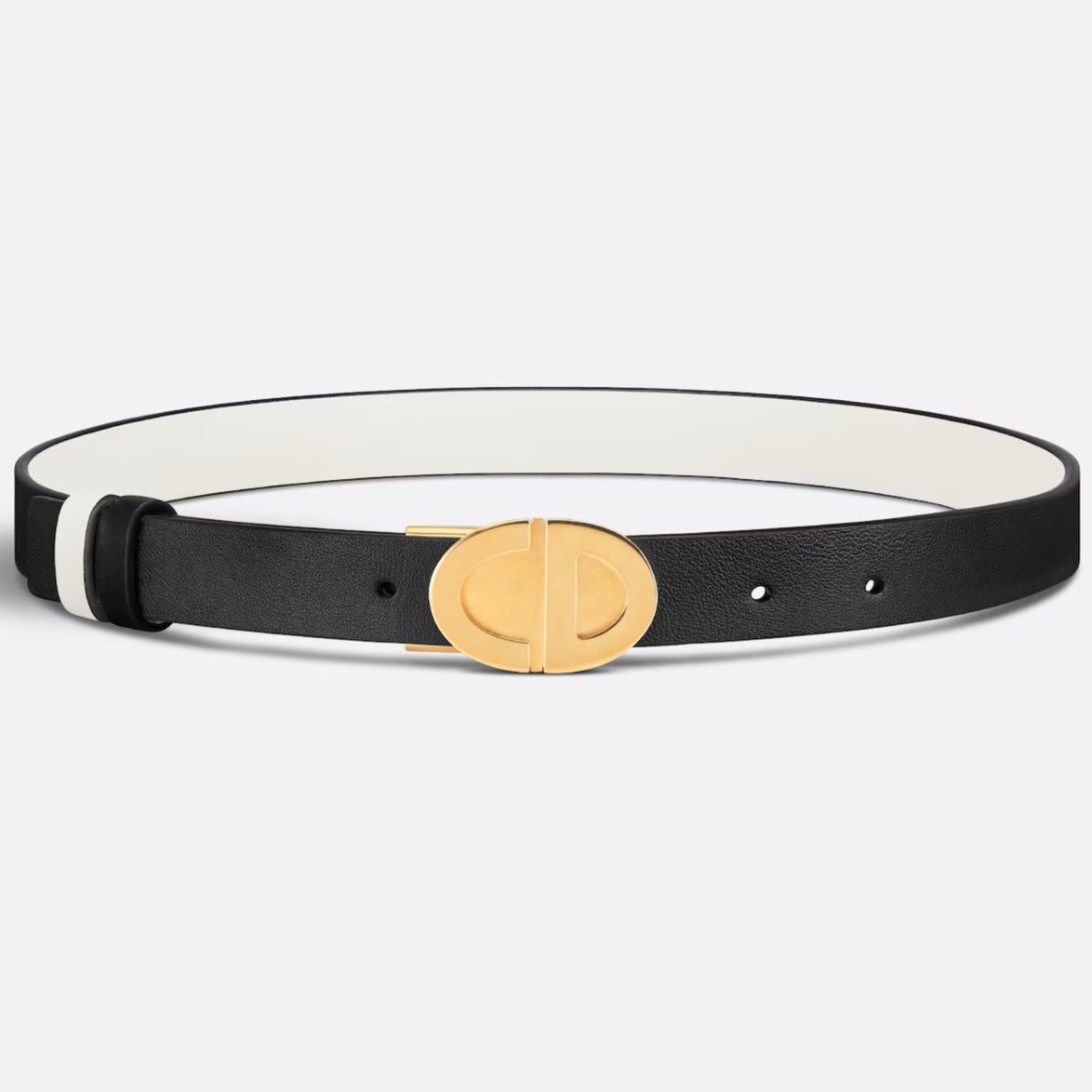 DÂY NỊT 2 MẶT FOREVER DIOR REVERSIBLE BELT BLACK AND LATTE SMOOTH CALFSKIN 22 MM 6