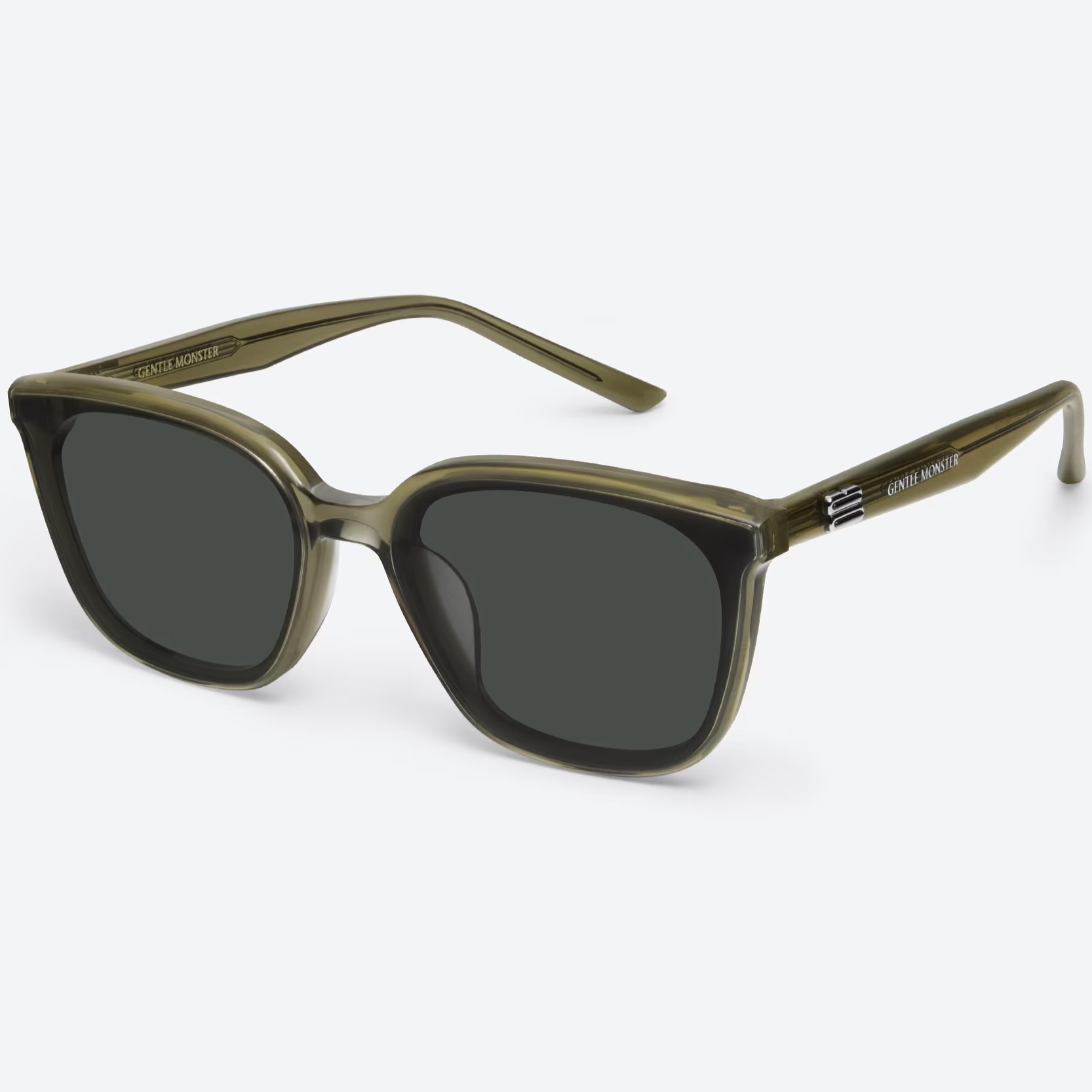 KÍNH MÁT GM GENTLE MONSTER PINO KC1 BLACK LENSES TRANSLUCENT KHAKI ACETATE FRAME 1