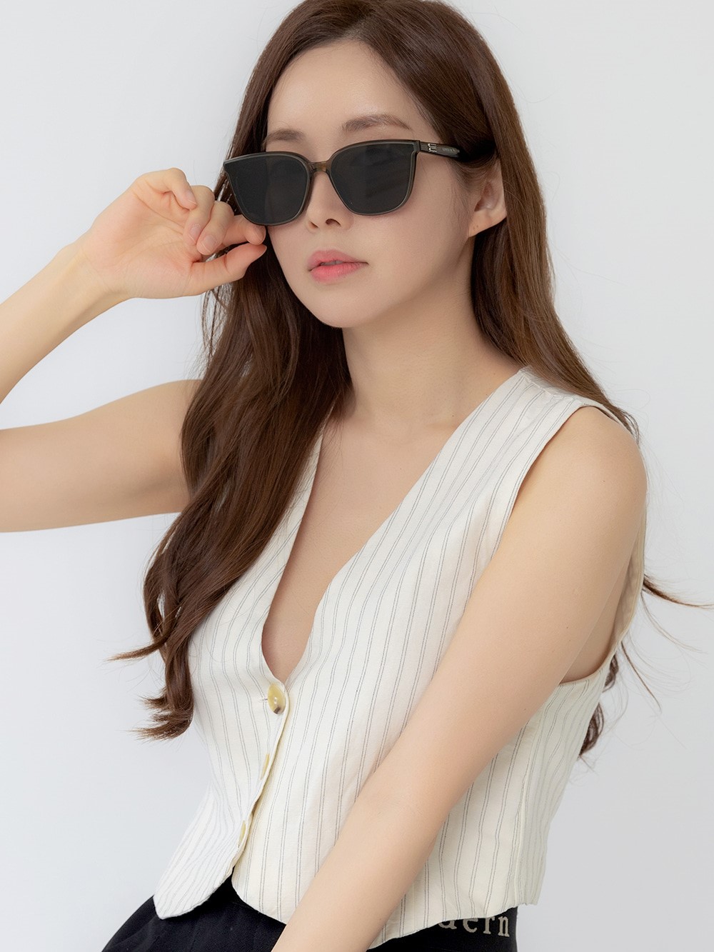 KÍNH MÁT GM GENTLE MONSTER PINO KC1 BLACK LENSES TRANSLUCENT KHAKI ACETATE FRAME 8