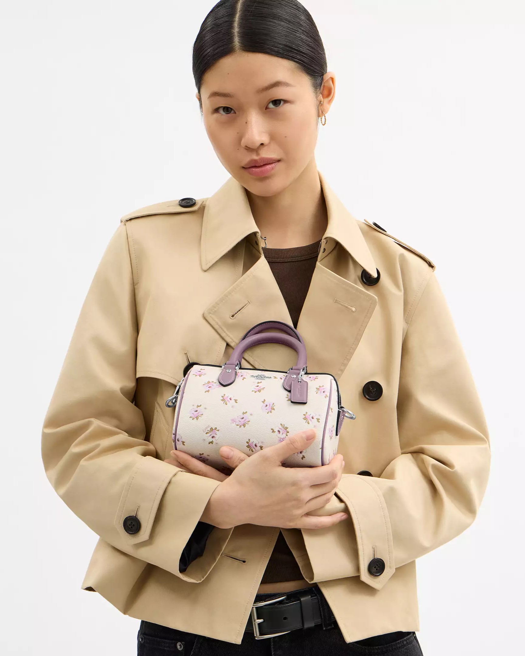 Túi Coach Mini Rowan Crossbody Bag With Floral Print Chalk Multi CAL69 3
