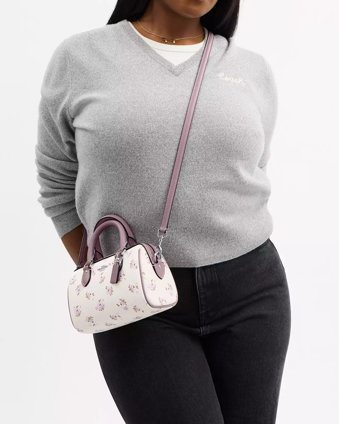 Túi Coach Mini Rowan Crossbody Bag With Floral Print Chalk Multi CAL69 6