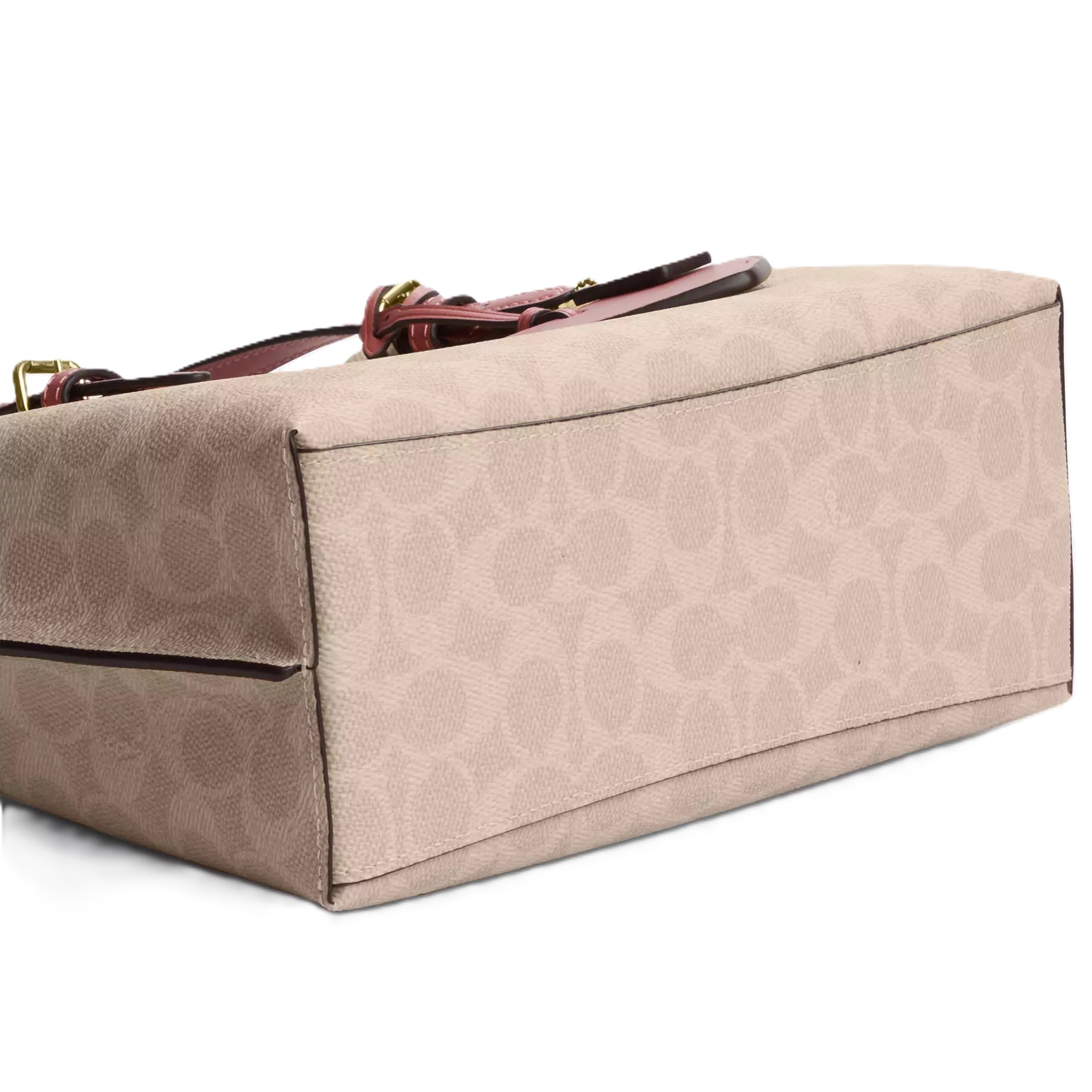 Túi Coach Mollie Tote Bag 25 In Signature Canvas With Heart Charm Sand Peony CDF03 5