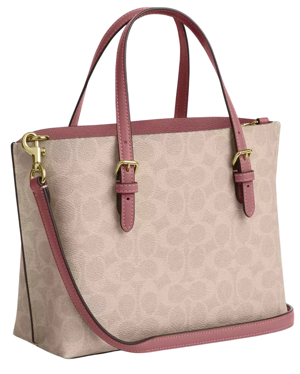 Túi Coach Mollie Tote Bag 25 In Signature Canvas With Heart Charm Sand Peony CDF03 7