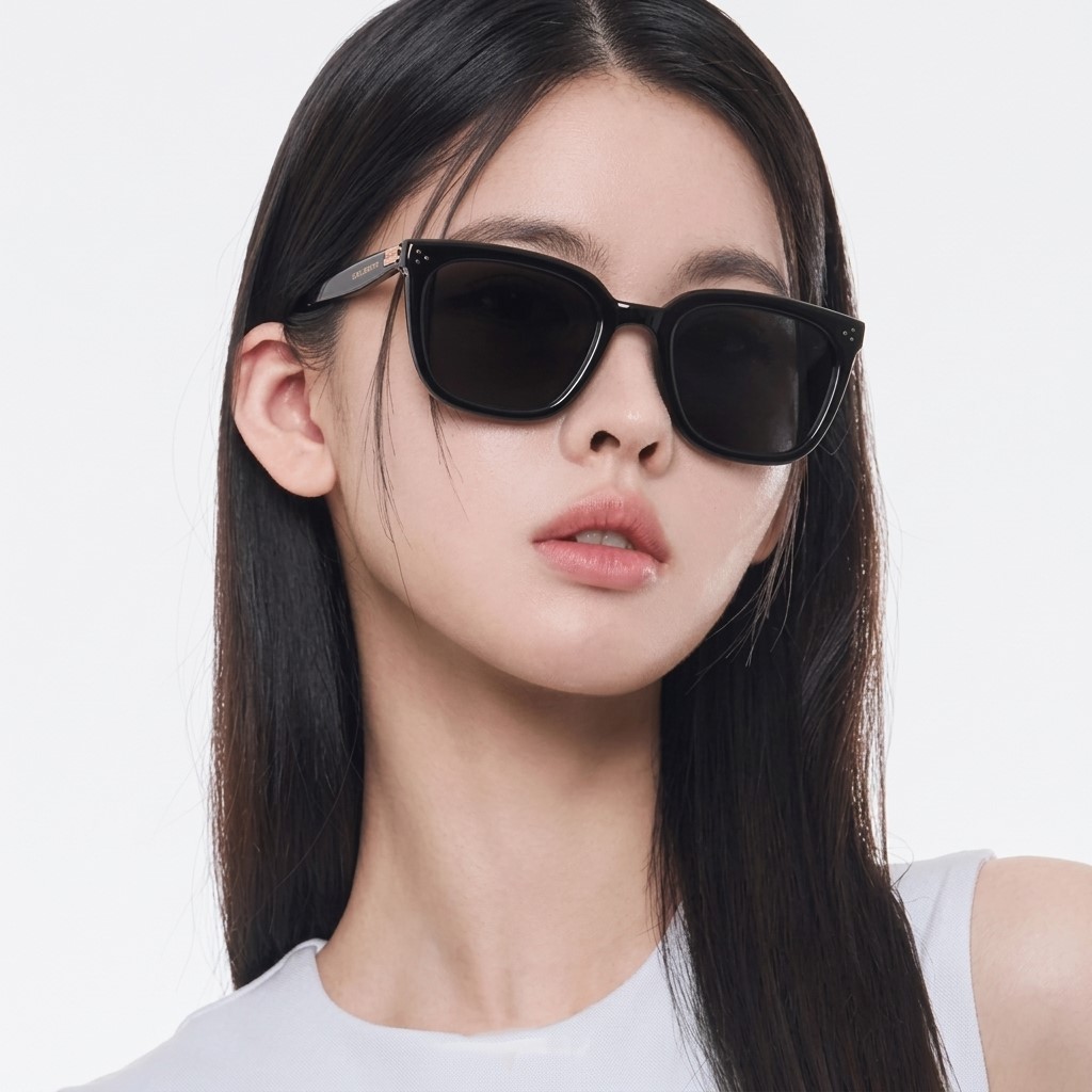Kính mát Gentle Monster Bloomo 01 Classic Square Black Lenses Sunglasses in Black Acetate Frame 2
