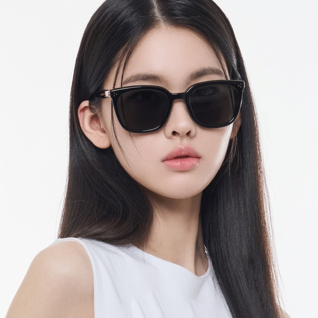 Kính mát Gentle Monster Bloomo 01 Classic Square Black Lenses Sunglasses in Black Acetate Frame 7