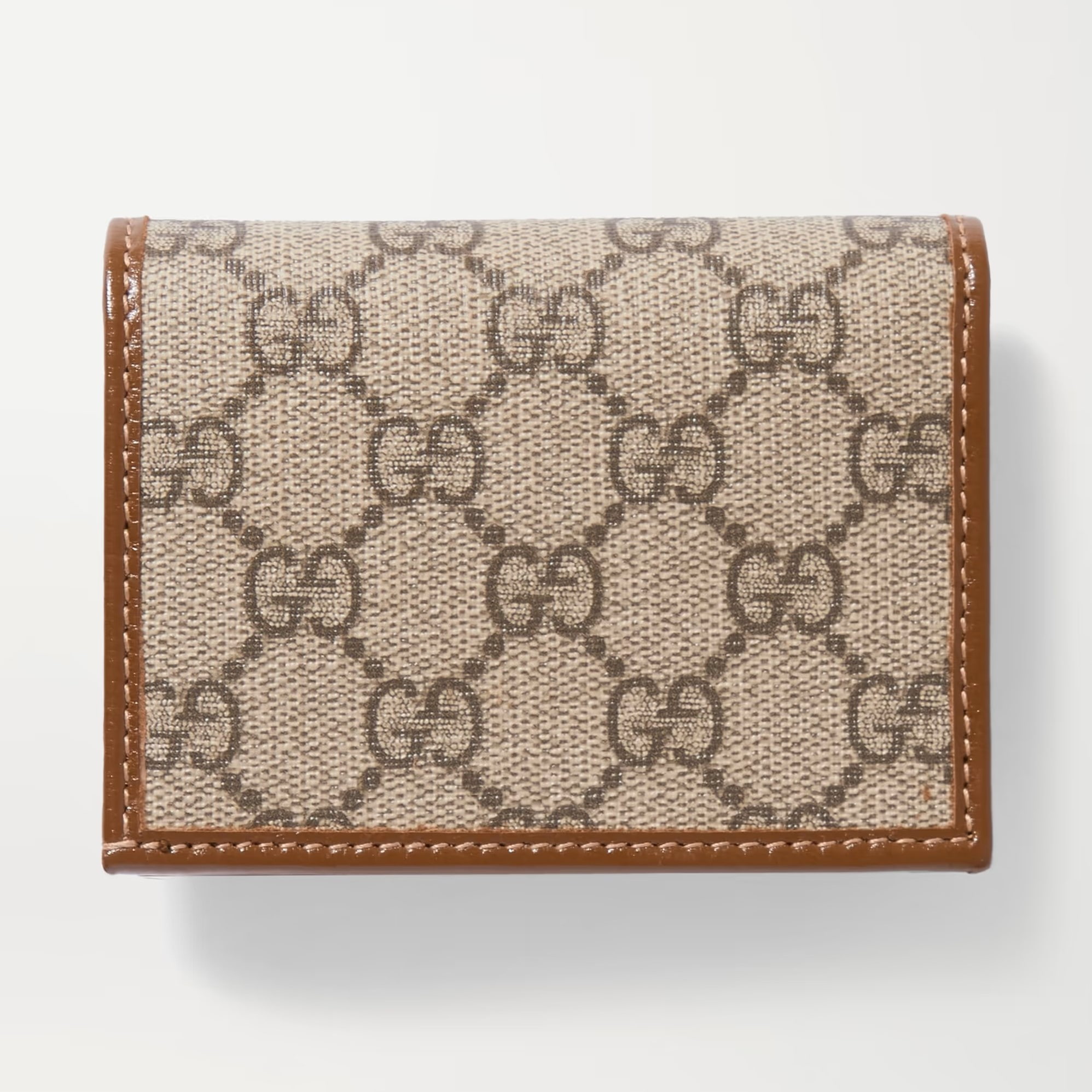 VÍ CẦM TAY NỮ GUCCI HORSEBIT 1955 BEIGE LEATHER TRIMMED PRINTED COATED CANVAS WALLET 5