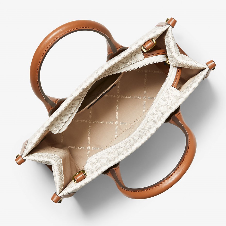 TÚI MK NỮ MICHAEL KORS MIRELLA SMALL SIGNATURE LOGO CROSSBODY BAG VANILLA 35F2G7ZC5B 3