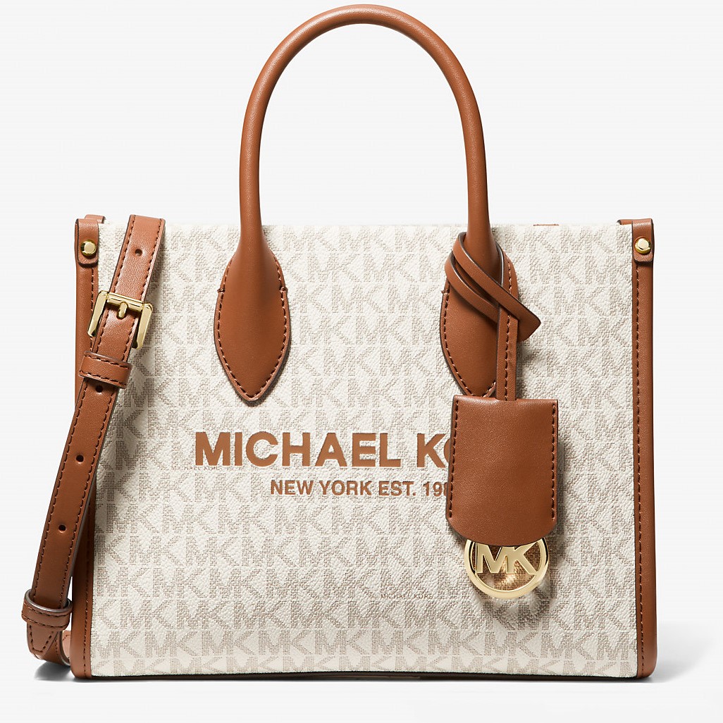 TÚI MK NỮ MICHAEL KORS MIRELLA SMALL SIGNATURE LOGO CROSSBODY BAG VANILLA 35F2G7ZC5B 4