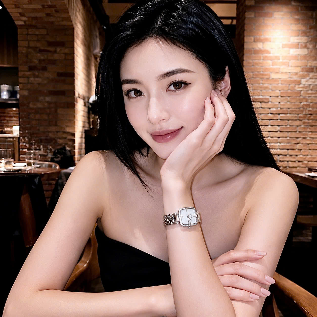 Đồng Hồ Nữ Gucci G-Gucci Diamond Bezel Womens Watch YA125519 7