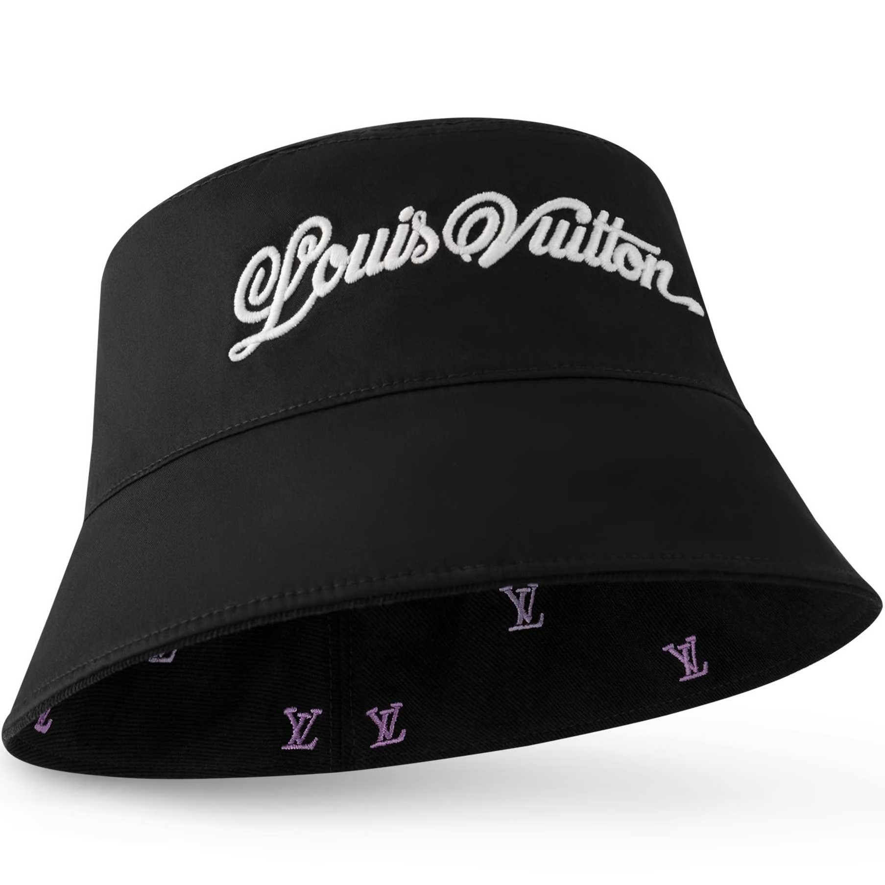 Nón LV Blason Shading Denim Reversible Bucket Hat 1