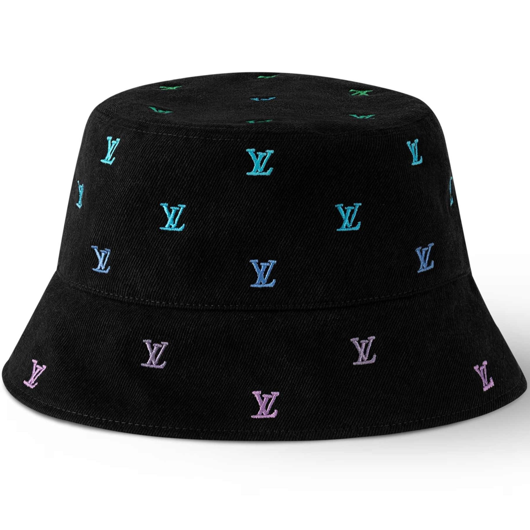 Nón LV Blason Shading Denim Reversible Bucket Hat 3