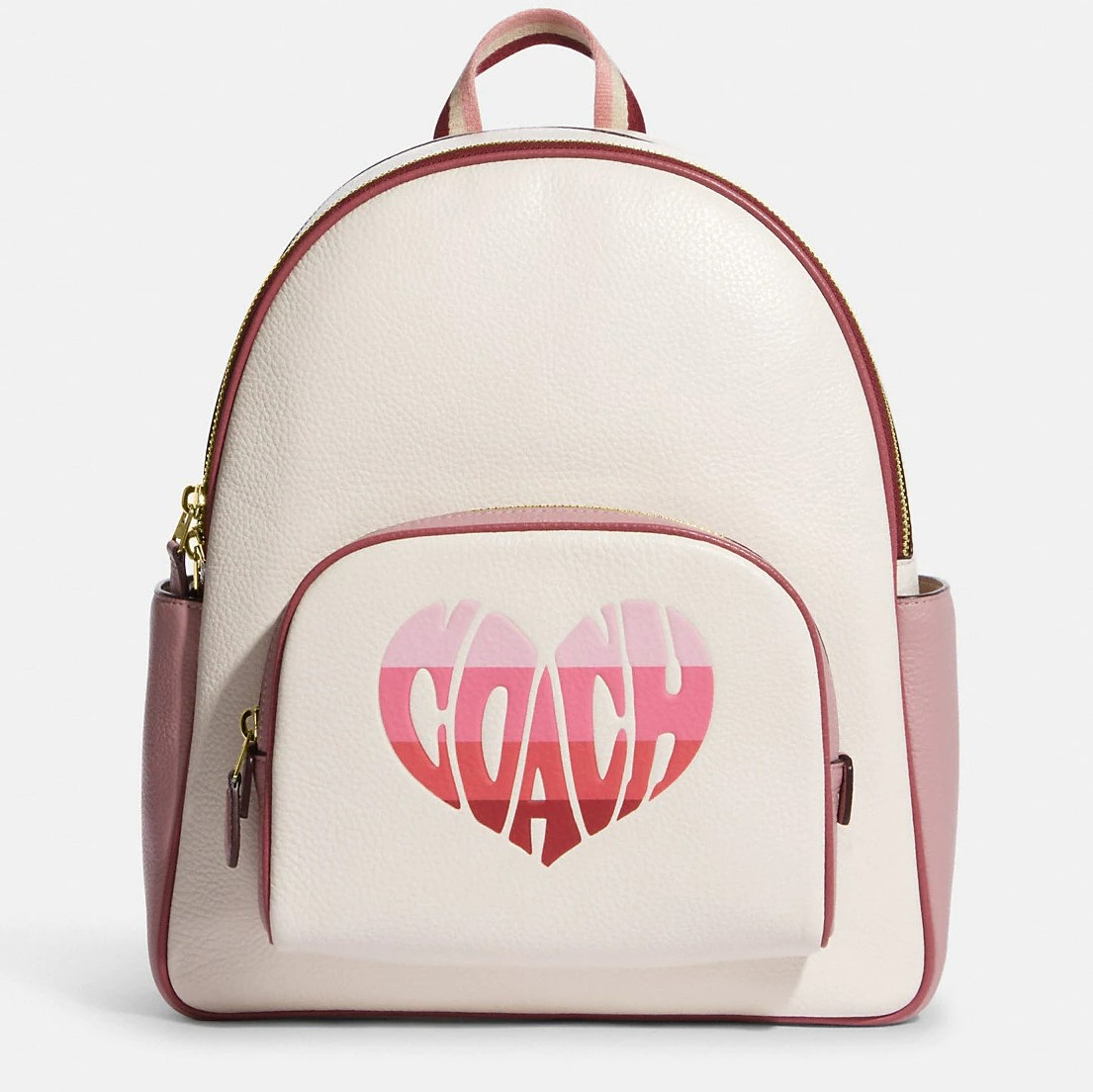 BALO NỮ COACH COURT BACKPACK WITH STRIPE HEART MOTIF 2