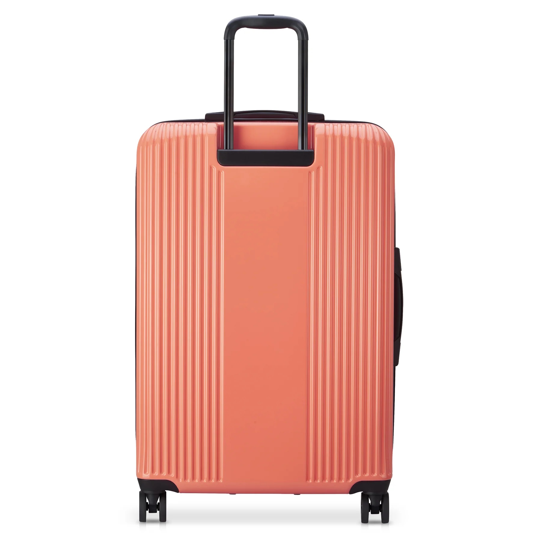 VALI DELSEY PARIS LARGE TRUNK OPHELIE 4 DOUBLE WHEEL EXPANDABLE TROLLEY CORAL PINK SUITCASE 1