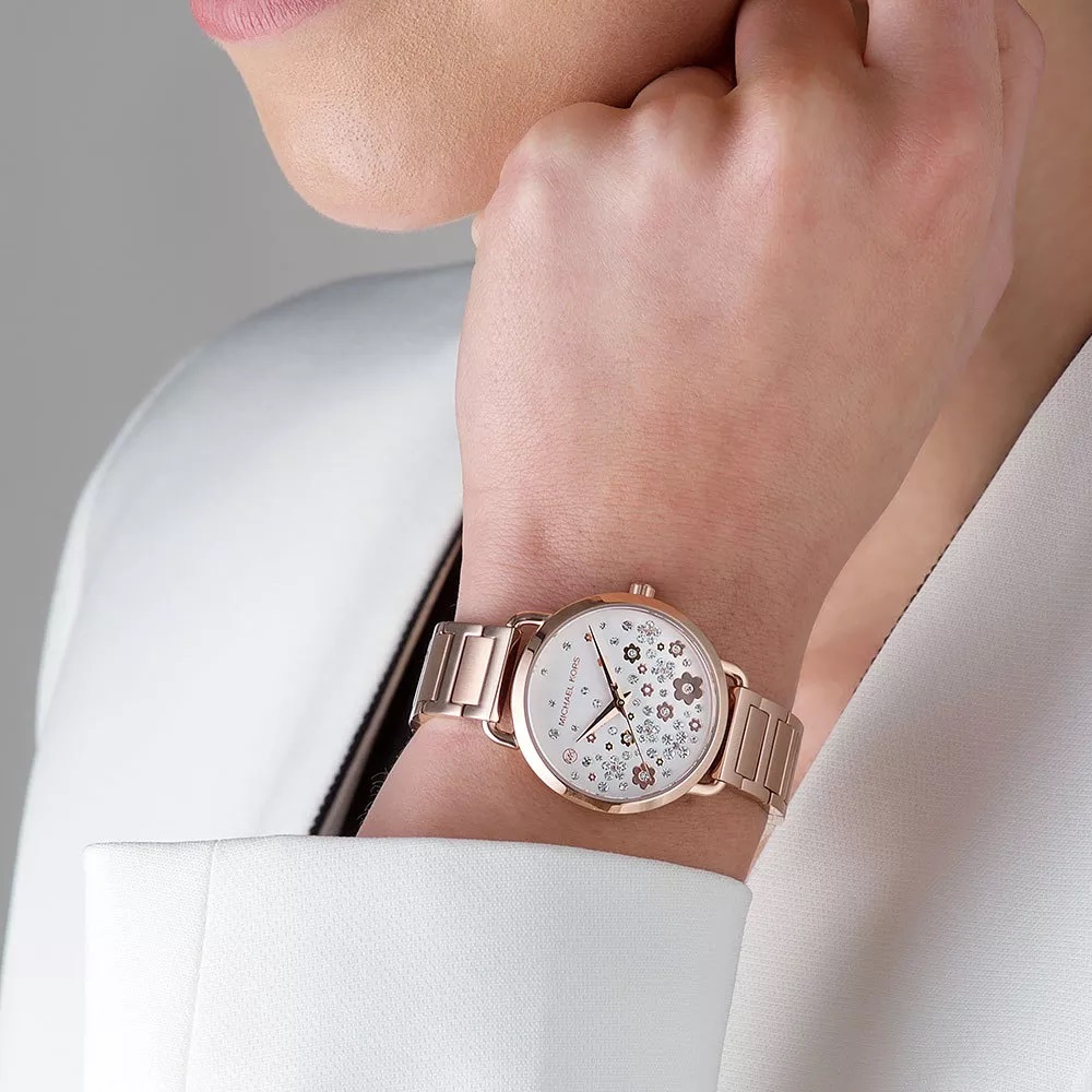 Đồng hồ nữ Michael Kors Portia Mini Rose Gold-Tone Watch MK3841 2
