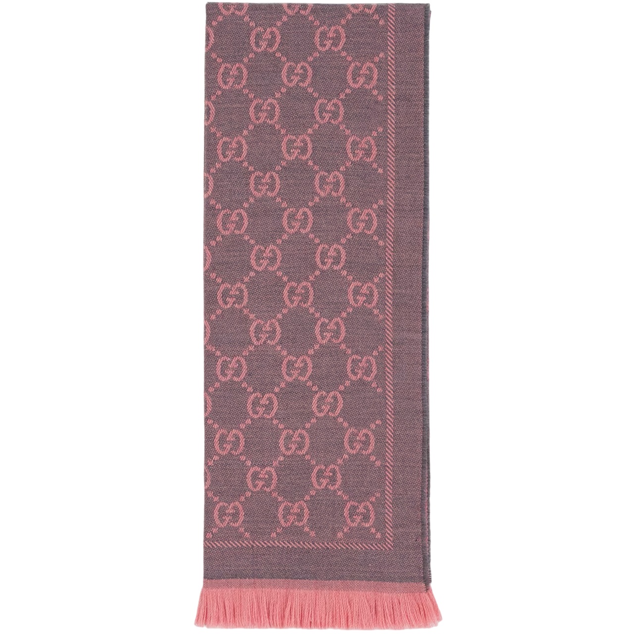 Khăn Choàng Cổ Gucci GG Jacquard Pattern Knitted Scarf Scarves Stoles Shawls For Women Graphite 5