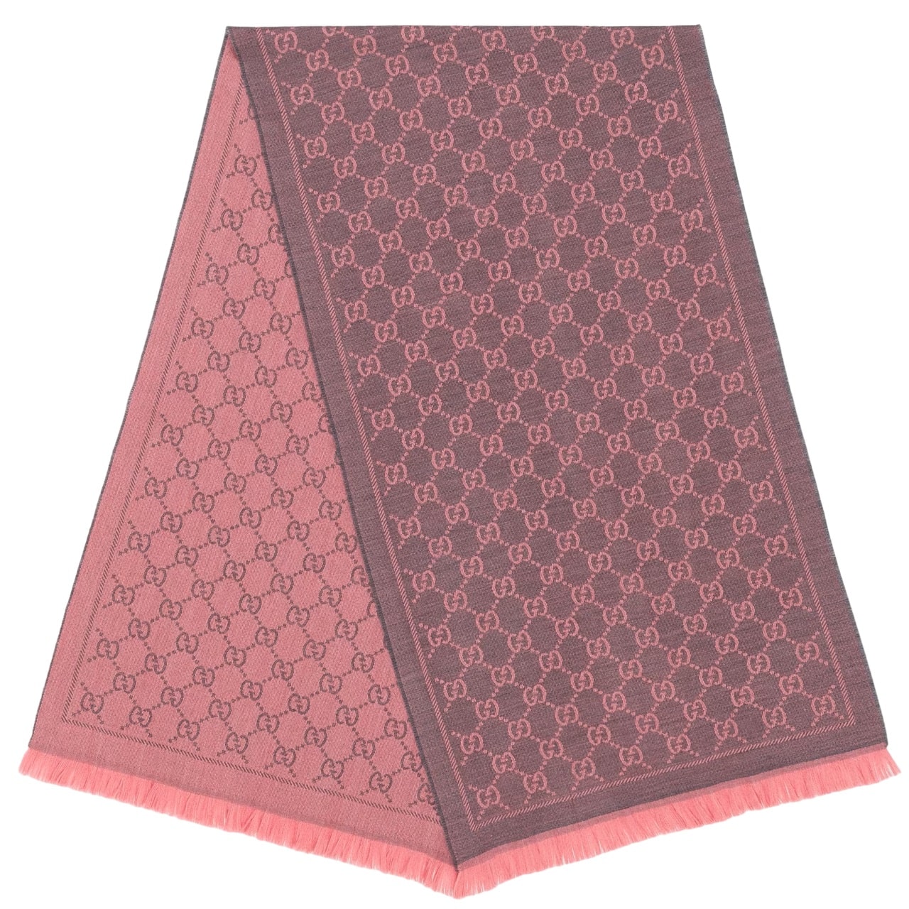 Khăn Choàng Cổ Gucci GG Jacquard Pattern Knitted Scarf Scarves Stoles Shawls For Women Graphite 2