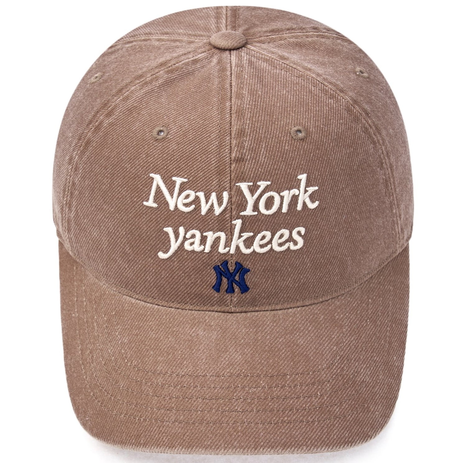 Nón MLB New York Yankees Varsity Lettering Washed Unstructured Ball Cap Beige 3ACPVV04N-50BGD 1