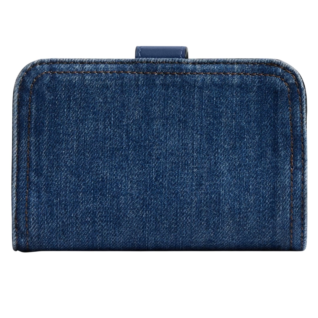 Ví Coach Tabby Wallet Denim and Refined Calf Leather Deep Blue 4