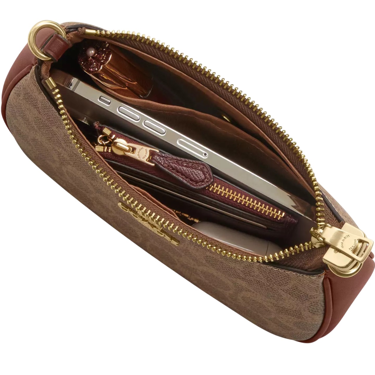Túi Coach Teri Mini Crossbody Bag In Signature Canvas Brown CW323 5