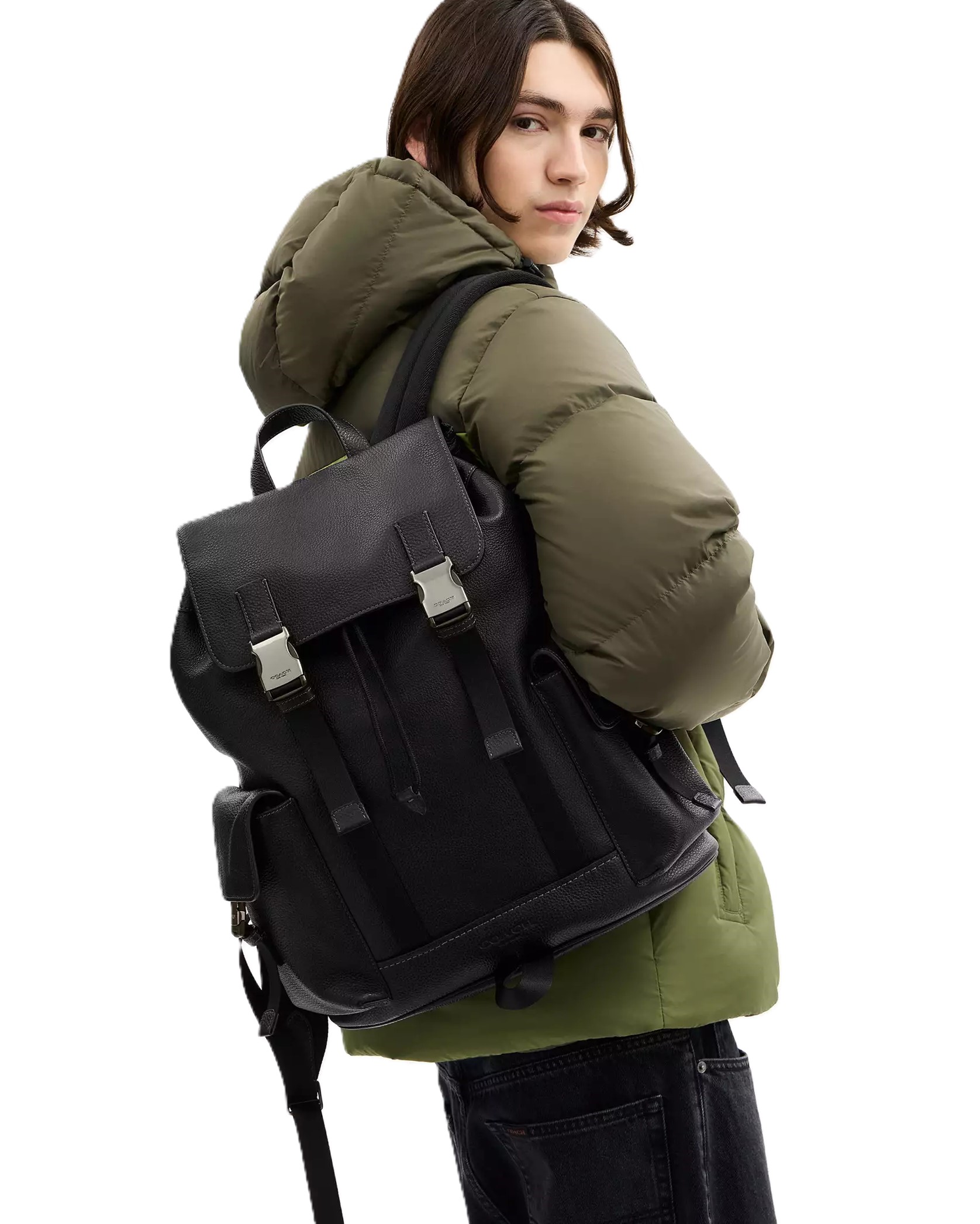 Balo Coach Clark Backpack Black CCF89 2