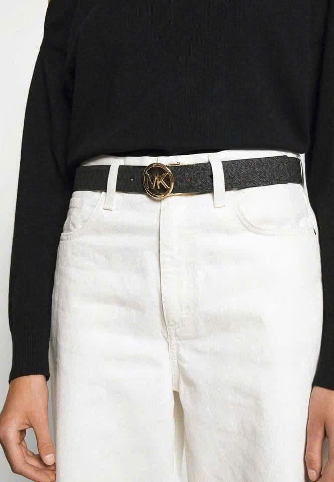 Dây nịt Michael Kors Round Logo Reversible Signature Logo Belt 3