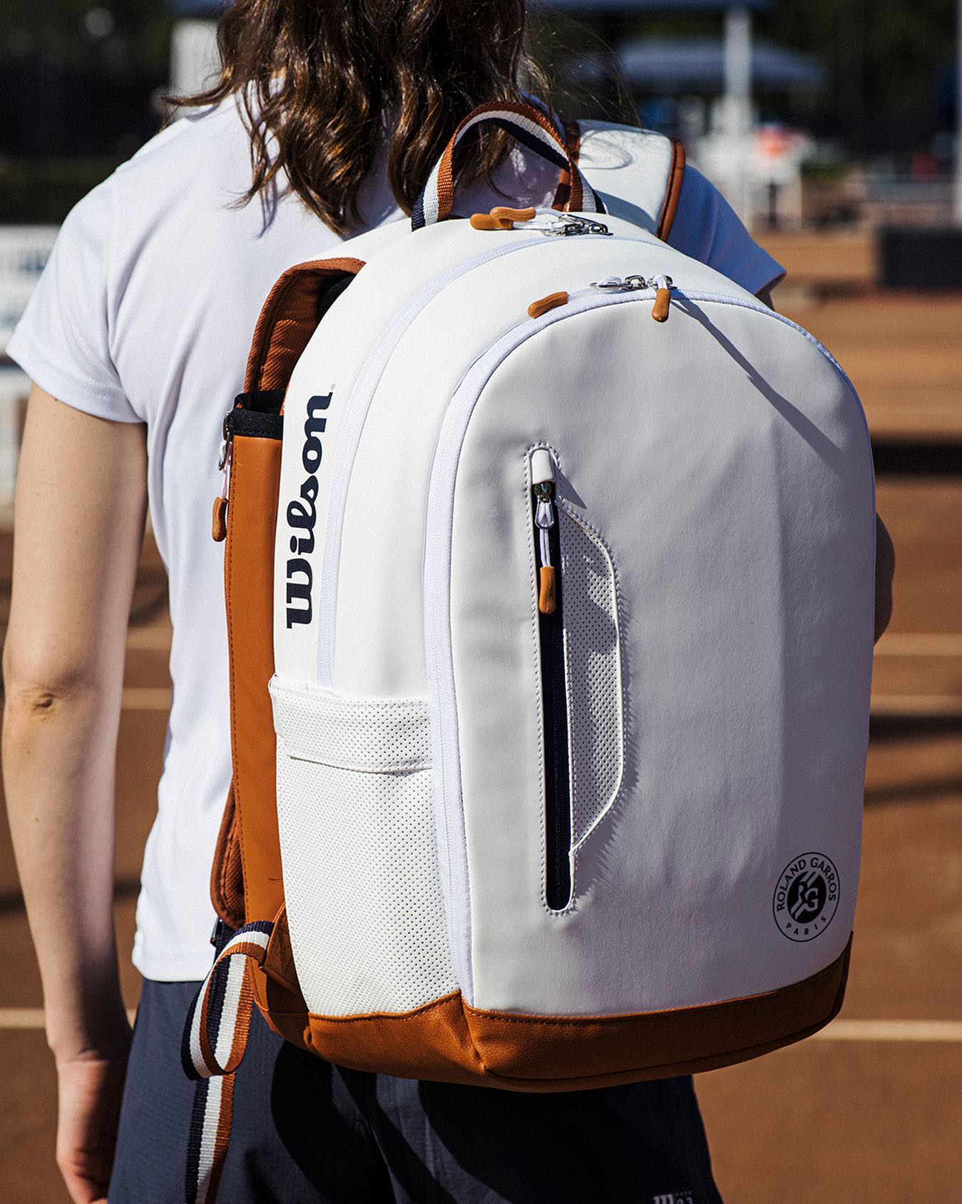 Balo Pickleball Wilson Roland Garros Tour Backpack White 1