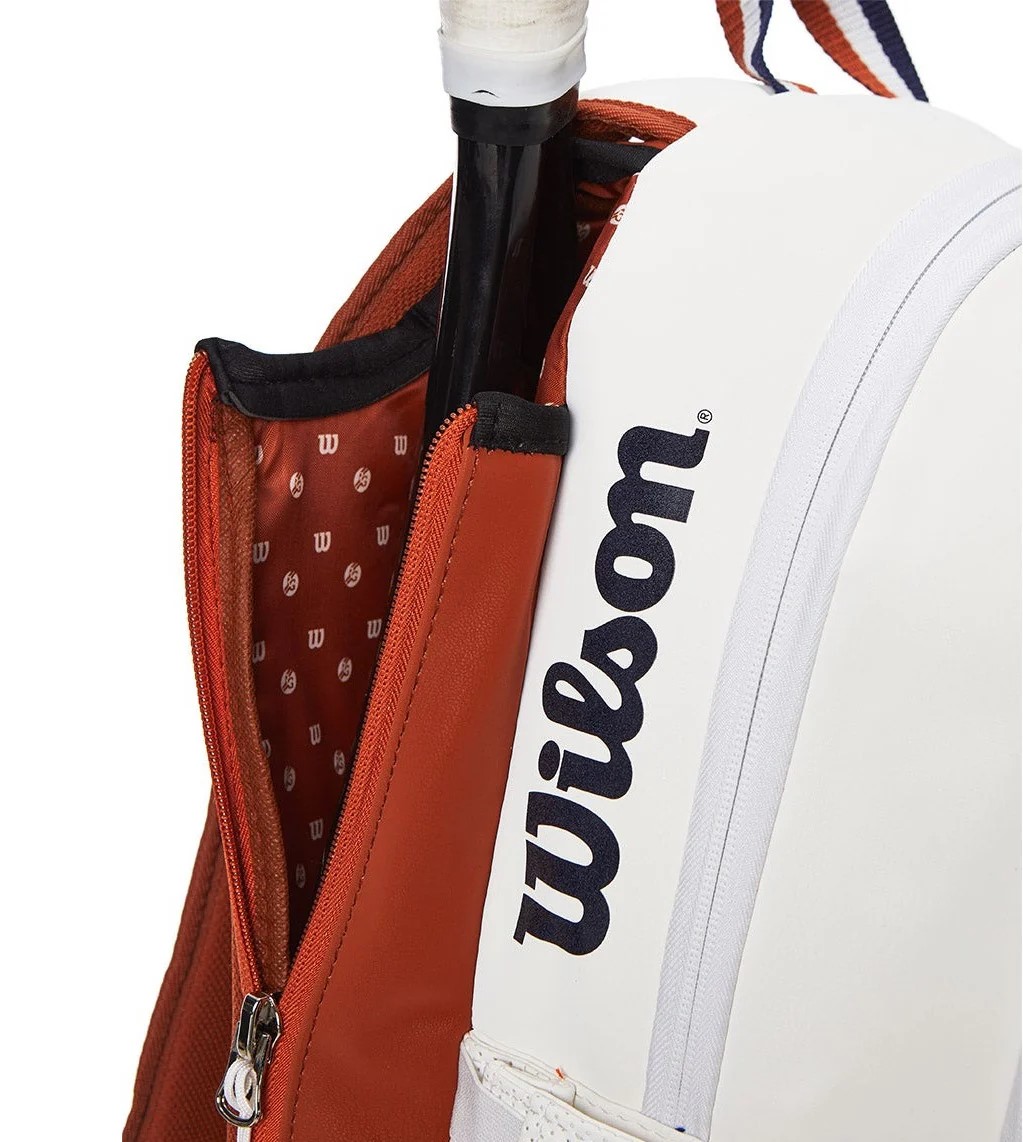 Balo Pickleball Wilson Roland Garros Tour Backpack White 7
