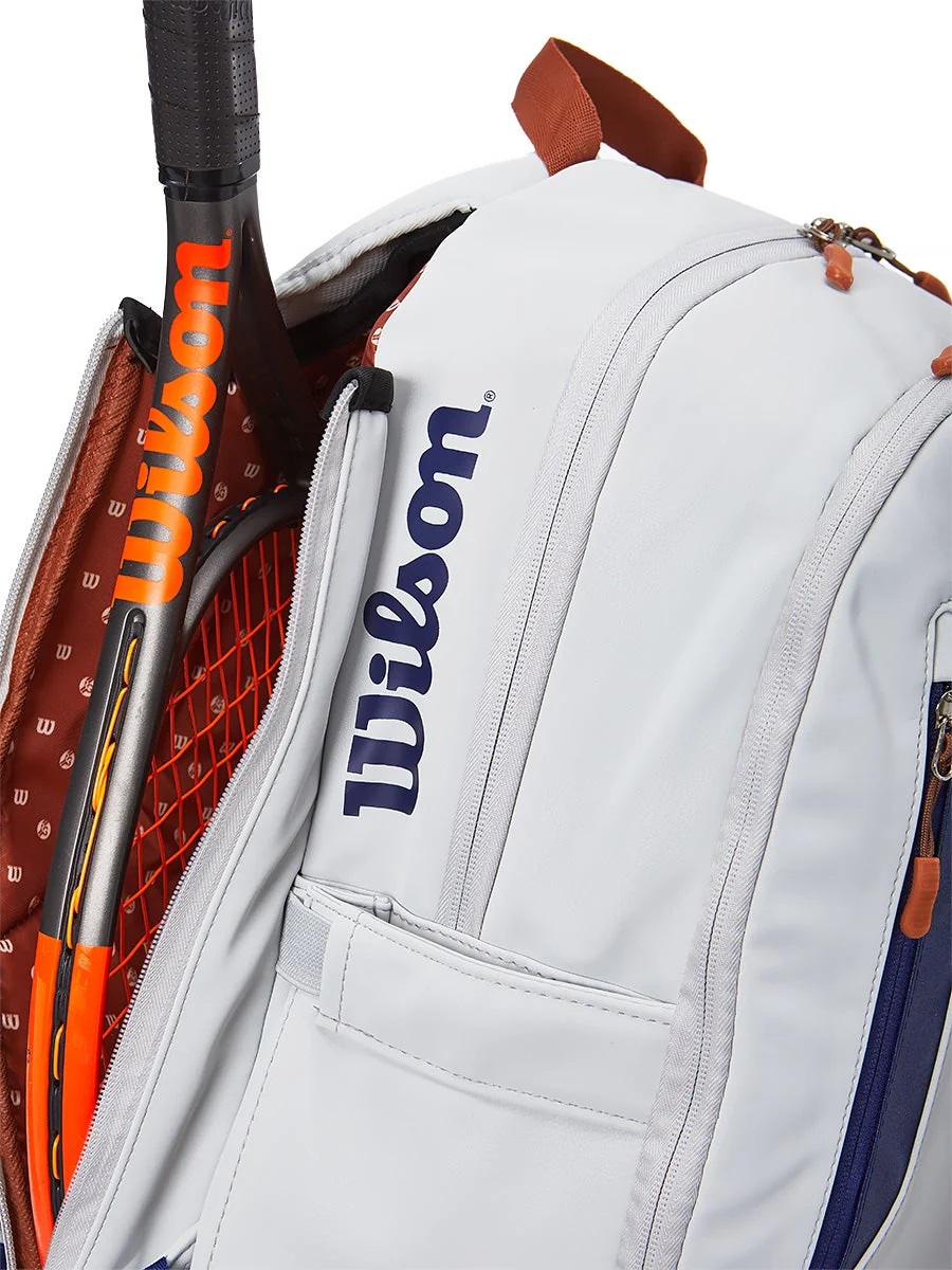 Balo Pickleball Wilson Roland Garros Tour Backpack White 10