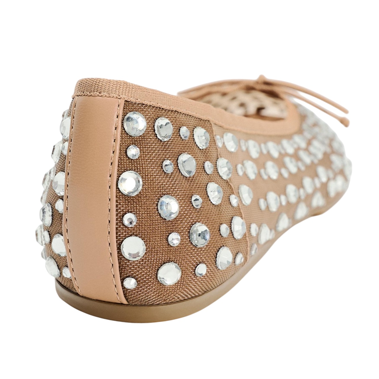 Giày Zara Mesh Ballet Flats With Rhinestones 5