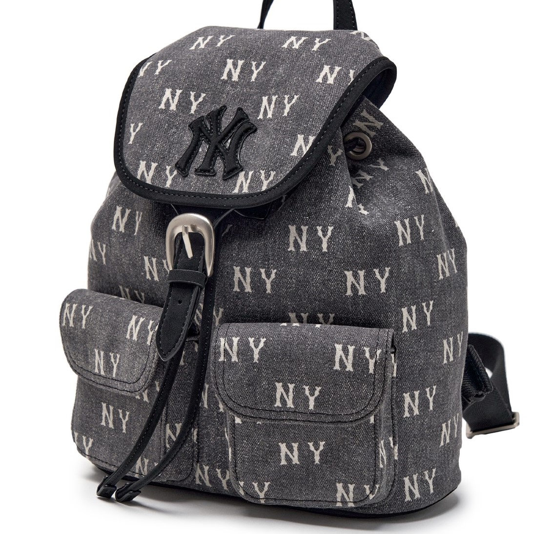 Balo MLB Classic Monogram Vintage Denim Backpack New York Yankees Grey 3ABKM065N-50CGS 1