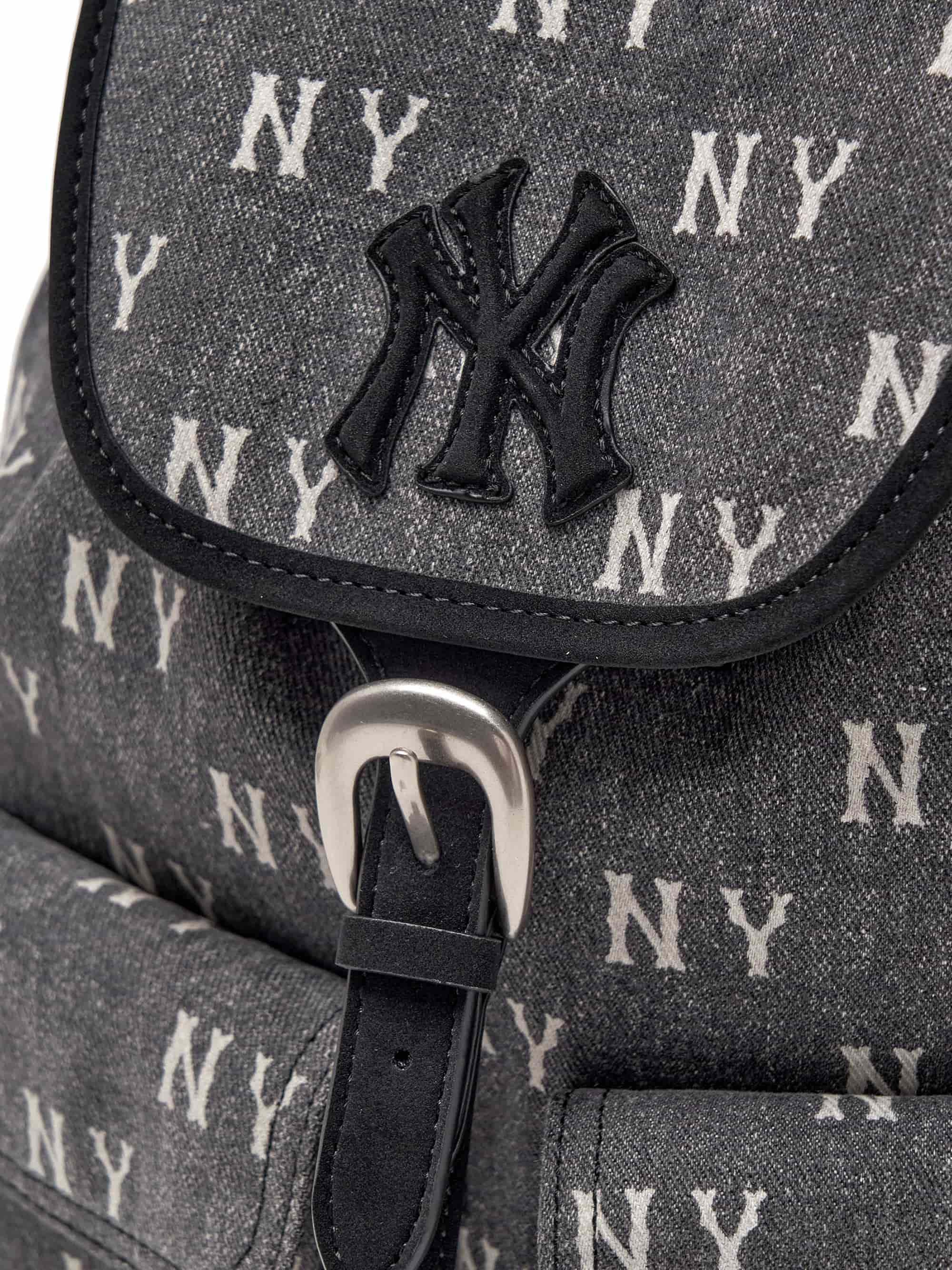 Balo MLB Classic Monogram Vintage Denim Backpack New York Yankees Grey 3ABKM065N-50CGS 3