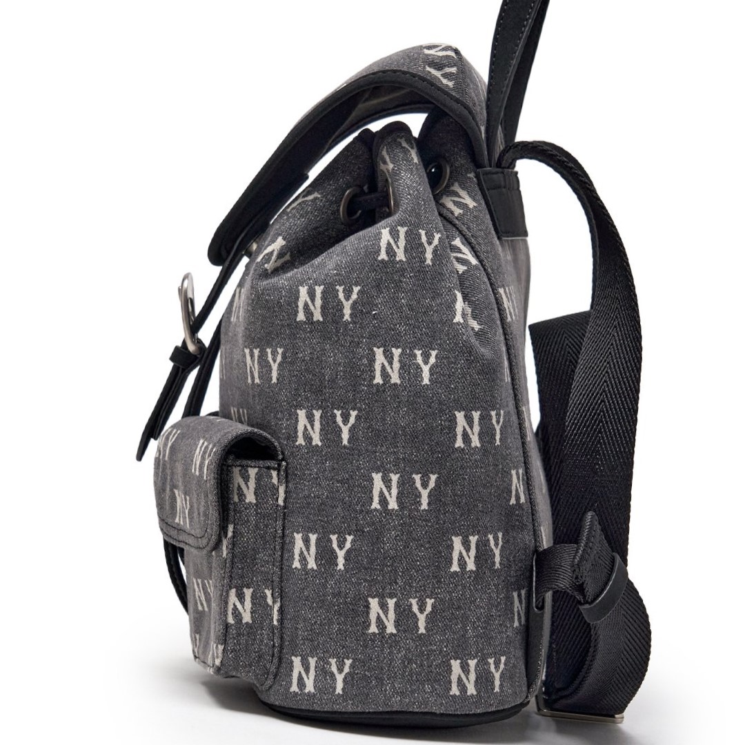 Balo MLB Classic Monogram Vintage Denim Backpack New York Yankees Grey 3ABKM065N-50CGS 6