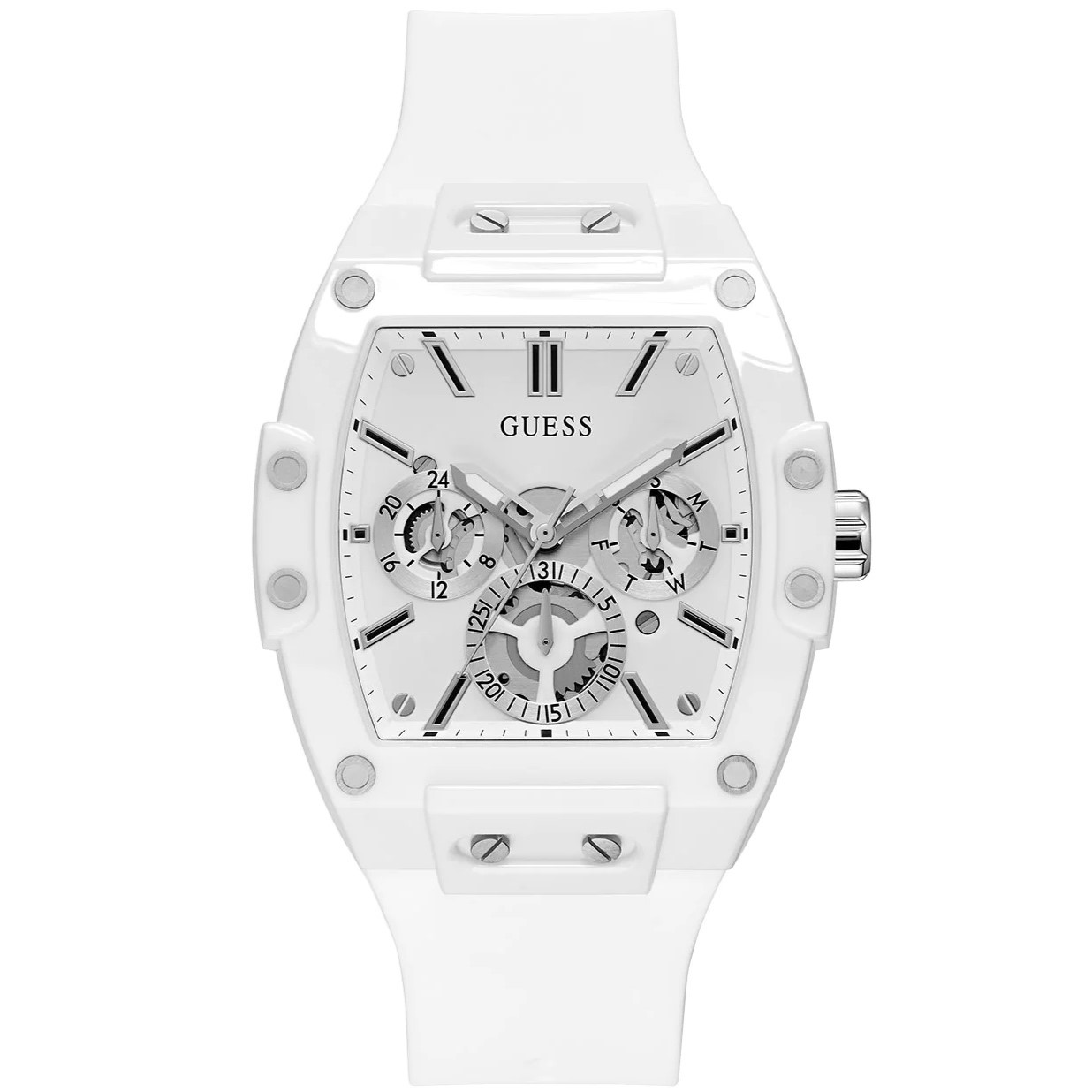 ĐỒNG HỒ NAM GUESS MENS WHITE PHOENIX SILICONE MULTI-FUNCTION WATCH GW0203G2 5