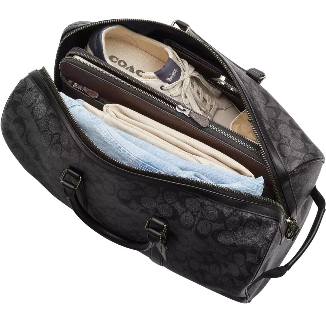 Túi Coach Venturer Bag In Maxi Signature Canvas With Patches Grey Multi CCG42 2