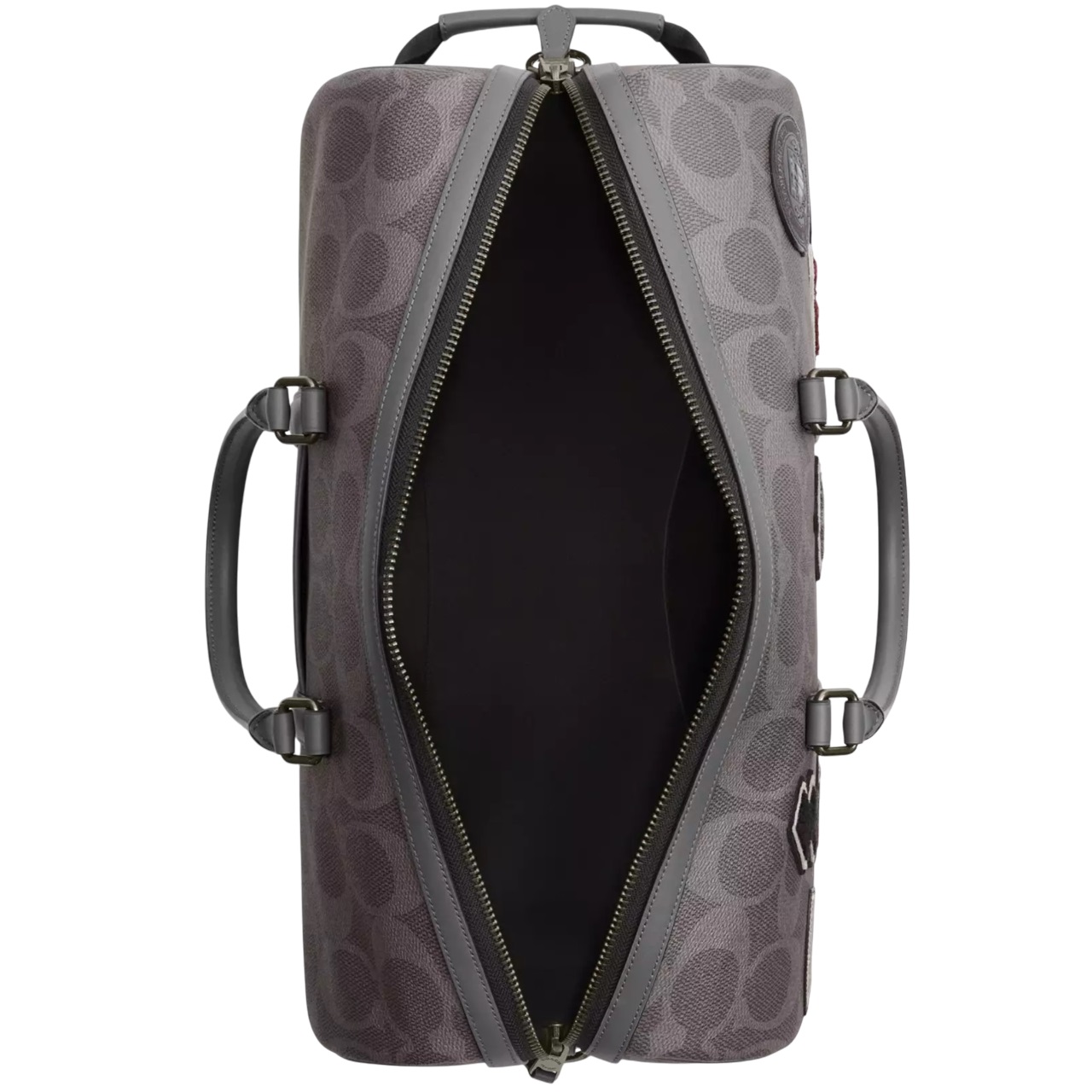 Túi Coach Venturer Bag In Maxi Signature Canvas With Patches Grey Multi CCG42 3
