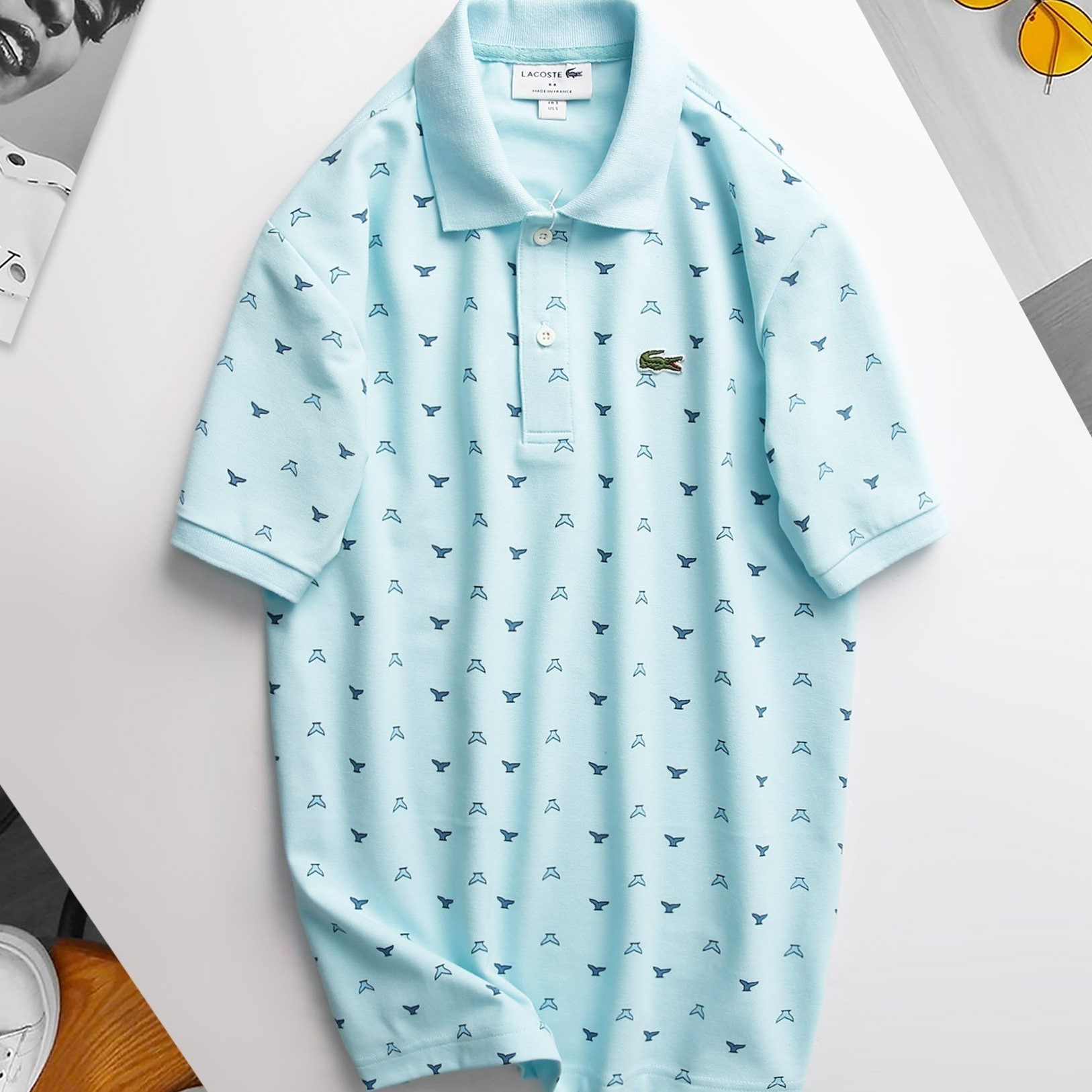ÁO THUN NAM LACOSTE POLO LC WHALE TALE PAINTED 5