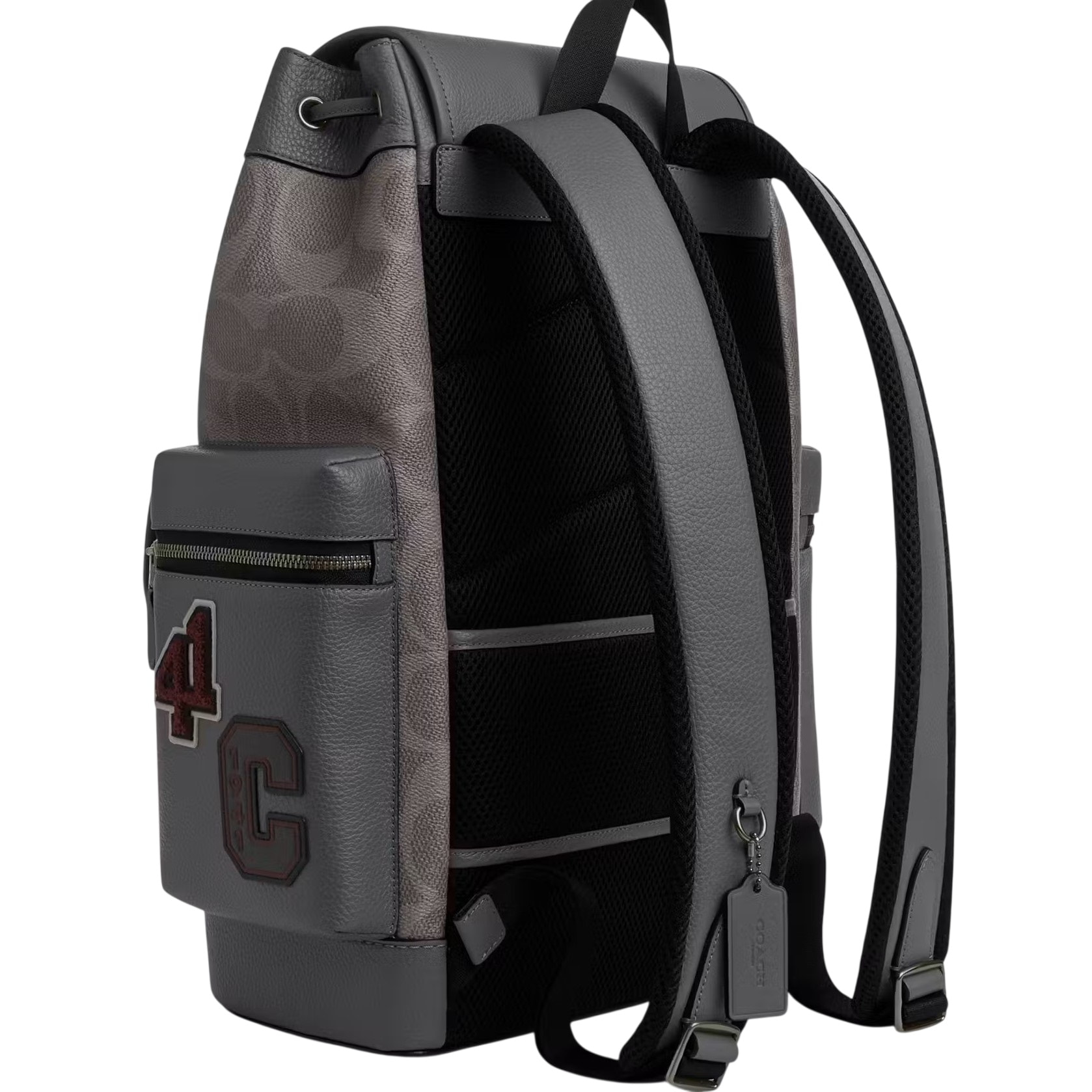 Ba lô Coach Sprint Backpack in Maxi Signature Canvas with Patch Gray Multi CCG03 1