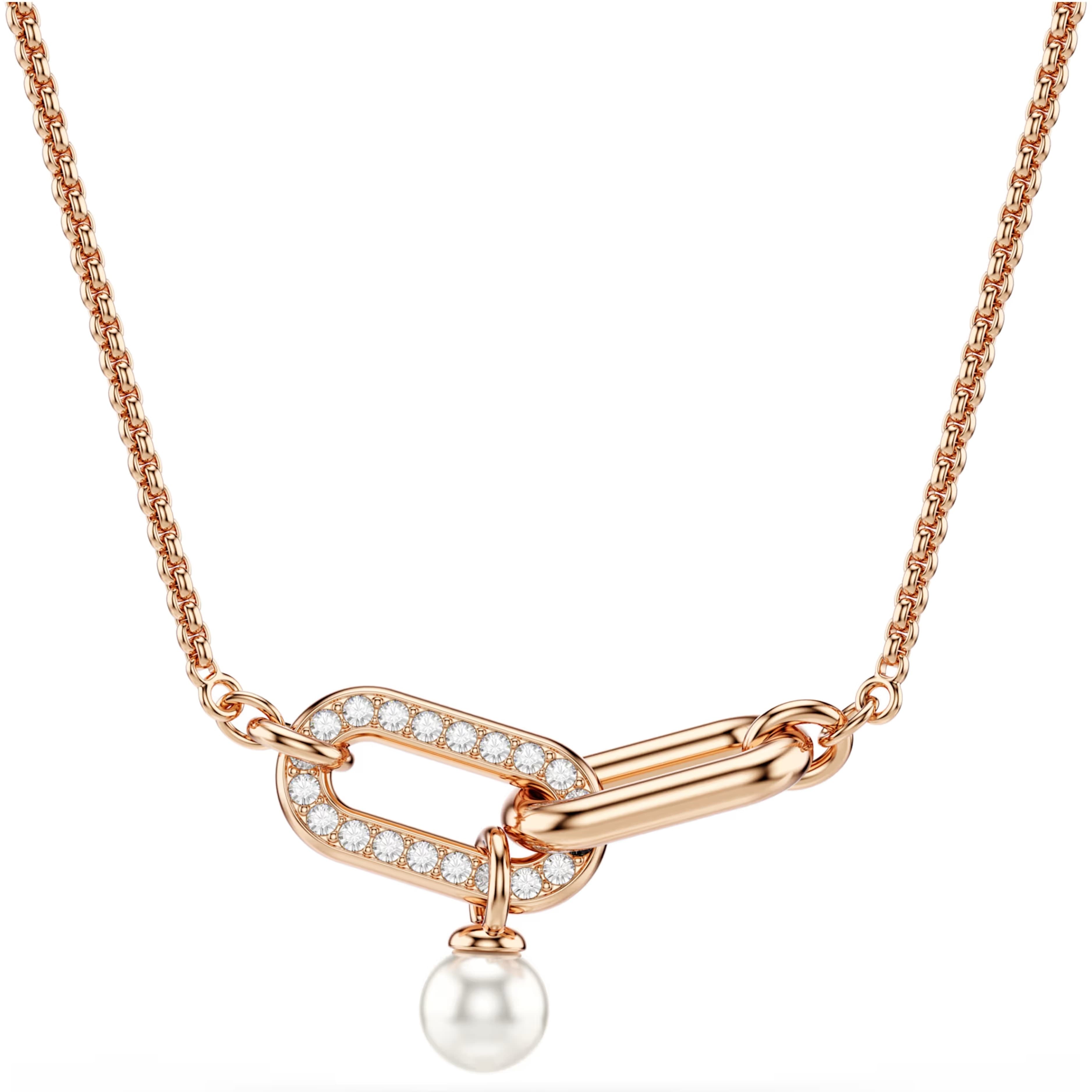 Dây chuyền Swarovski Constella Pendant Crystal Pearl Round Cut White Rose Gold-tone Plated 5728589 1