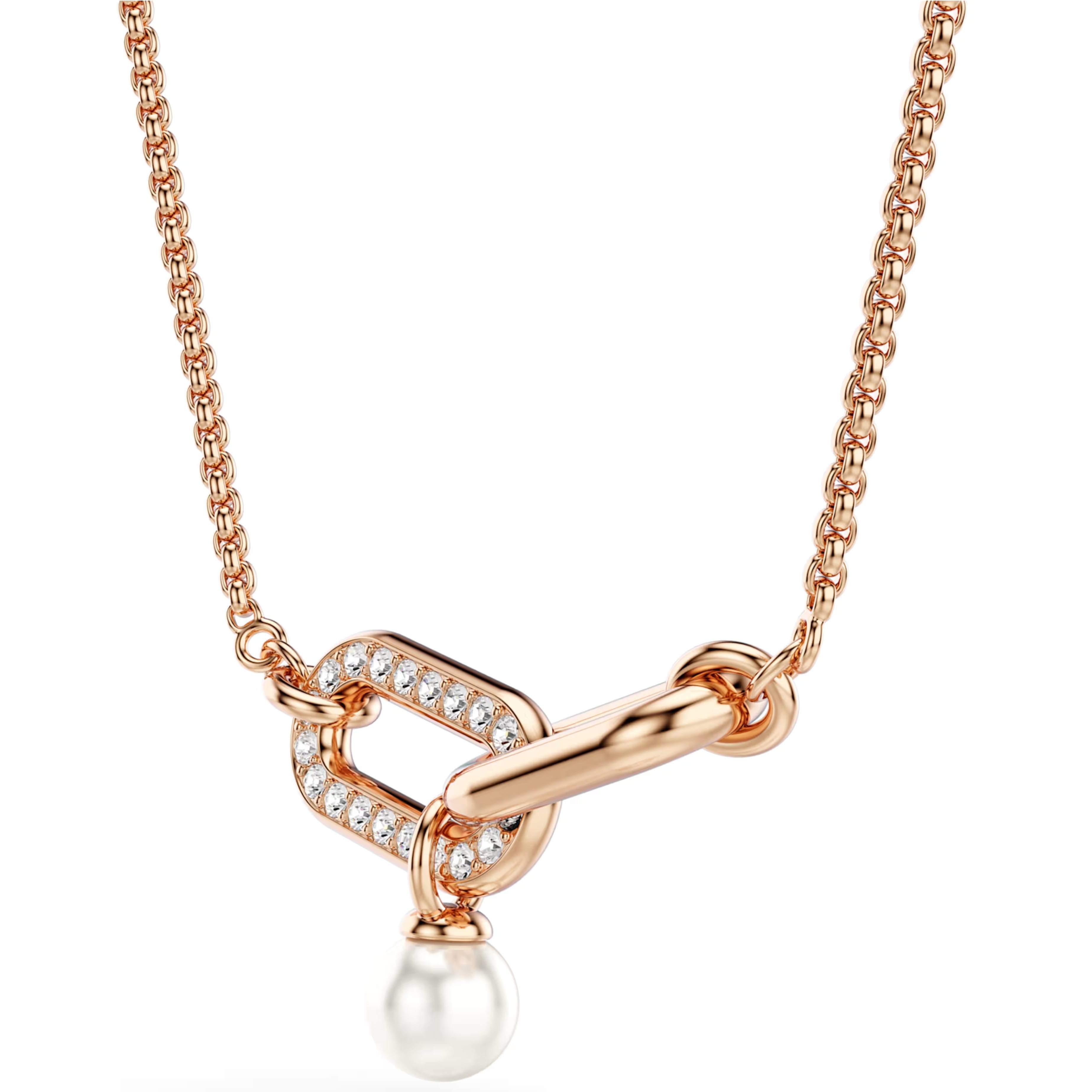 Dây chuyền Swarovski Constella Pendant Crystal Pearl Round Cut White Rose Gold-tone Plated 5728589 4