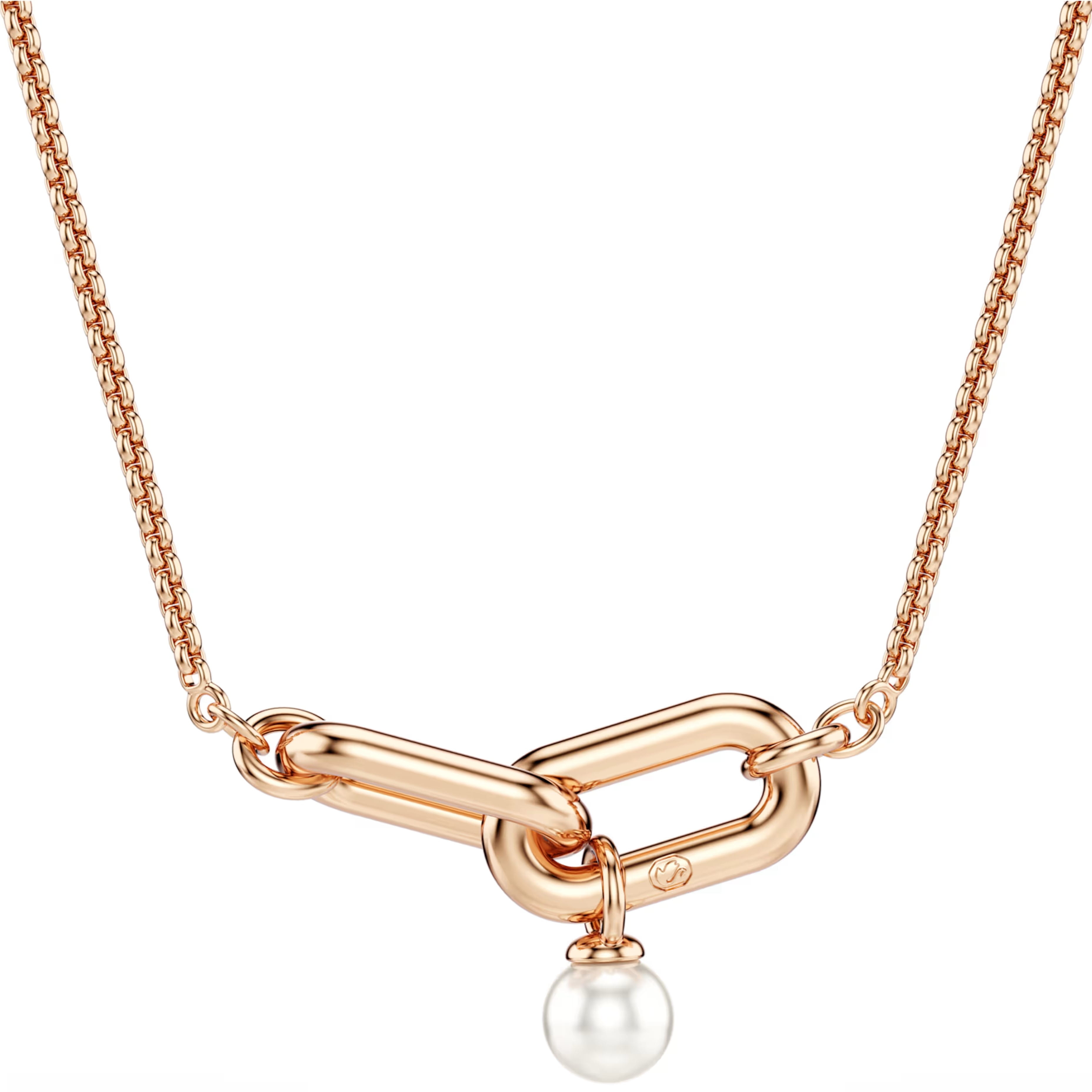Dây chuyền Swarovski Constella Pendant Crystal Pearl Round Cut White Rose Gold-tone Plated 5728589 5