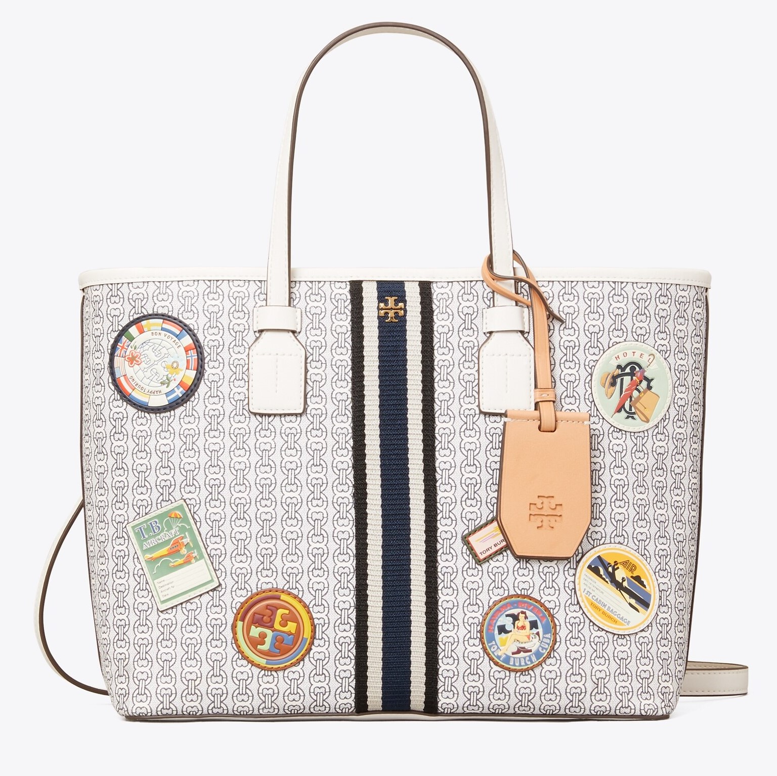 TÚI TORY BURCH GEMINI LINK CANVAS PATCHES SMALL TOTE 3