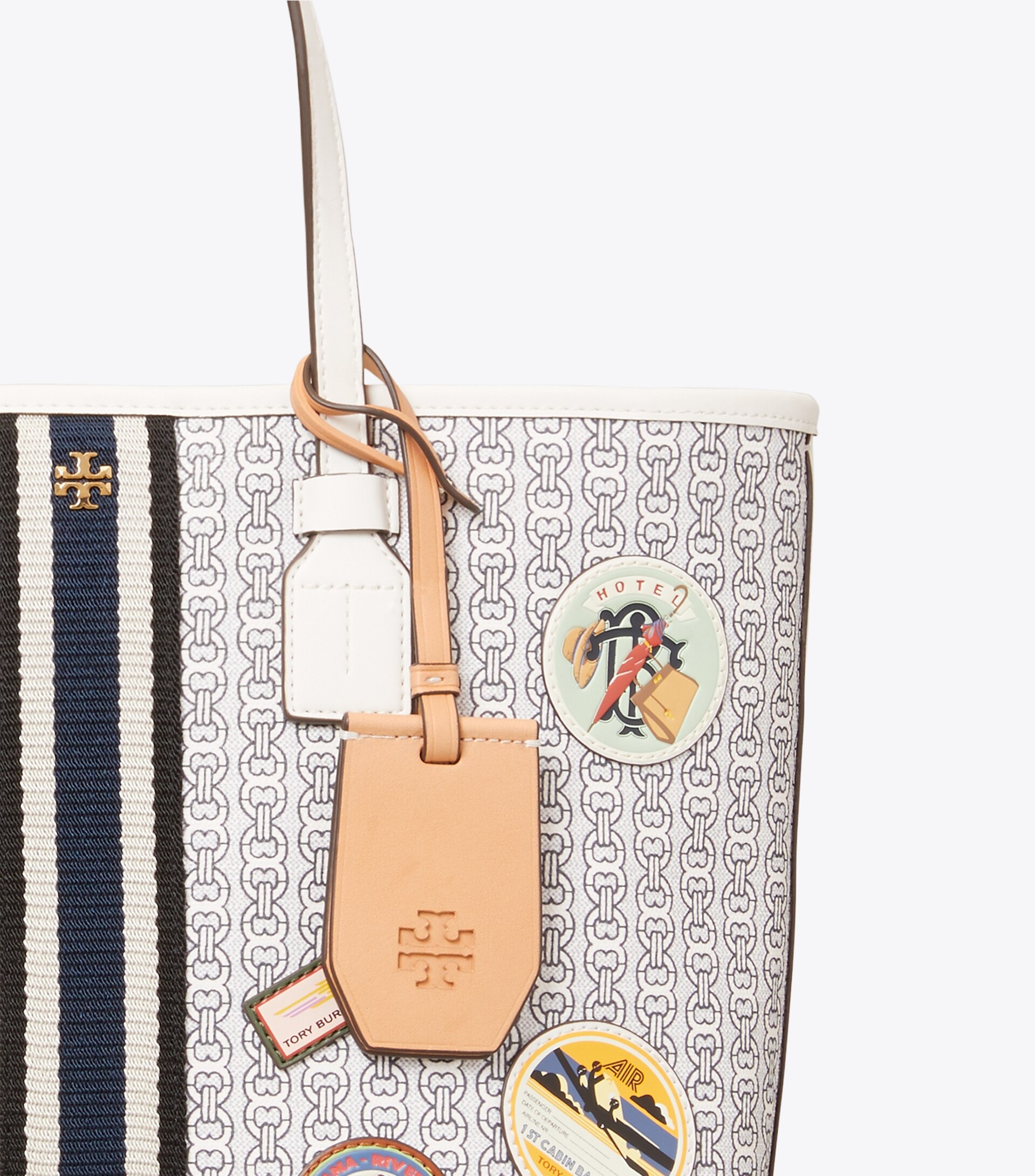 TÚI TORY BURCH GEMINI LINK CANVAS PATCHES SMALL TOTE 5