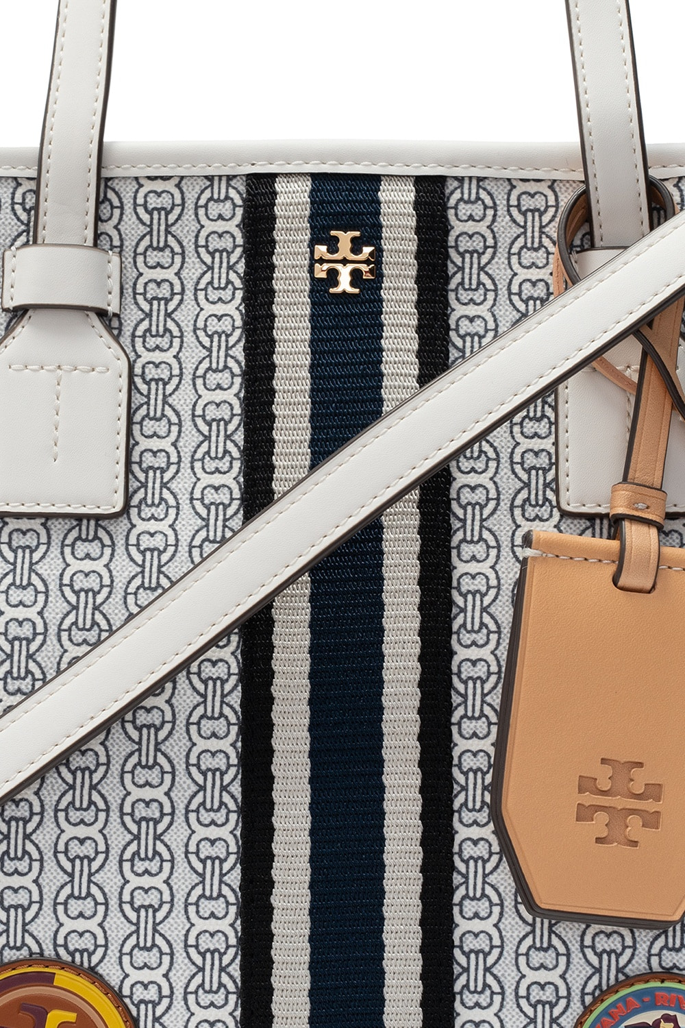 TÚI TORY BURCH GEMINI LINK CANVAS PATCHES SMALL TOTE 6
